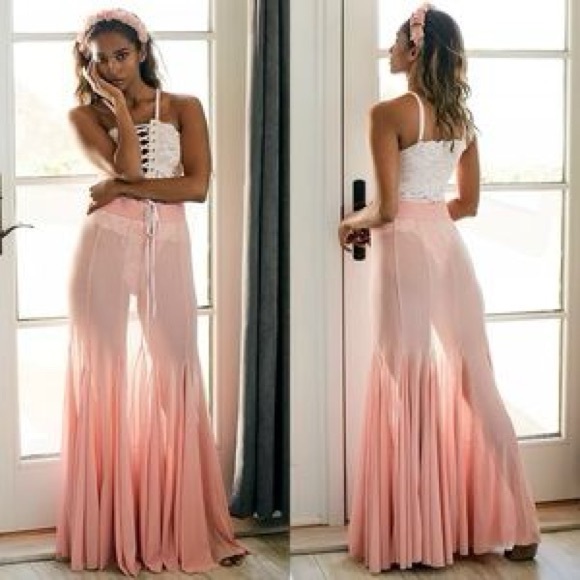NWT Free People Intimates Gadot half slip Elegant ballet Pink Maxi Skirt size XL - Picture 2 of 12